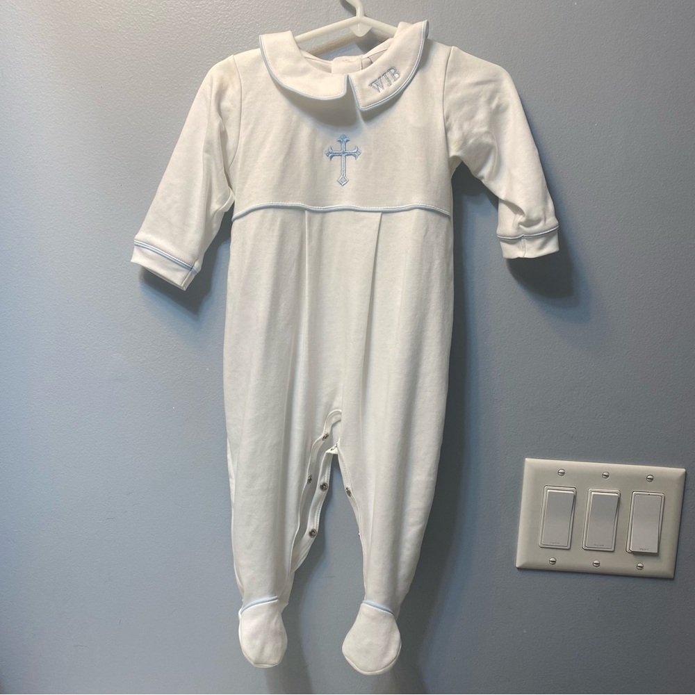 Christening Baptismal Outfit Monogrammed Size 9months